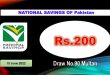 Rs.200 Prize Bond 90th Draw List Result 15 June 2022 Held at Multan by National Savings Pakistan