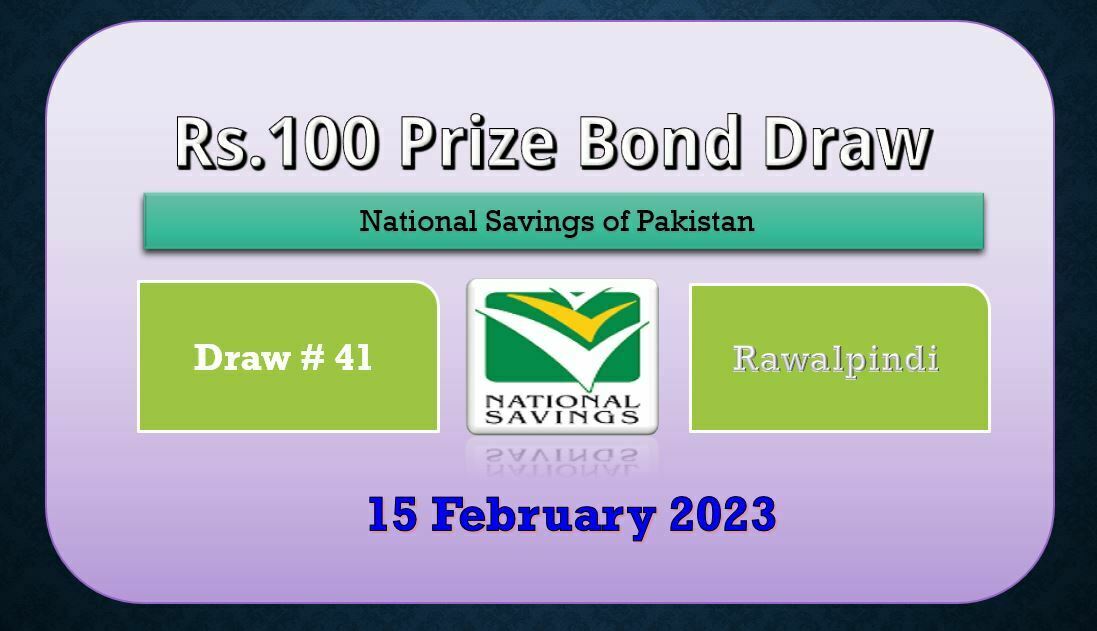 Rs. 100 Prize Bond 15 February 2023 Result Draw No. 93 List Rawalpindi