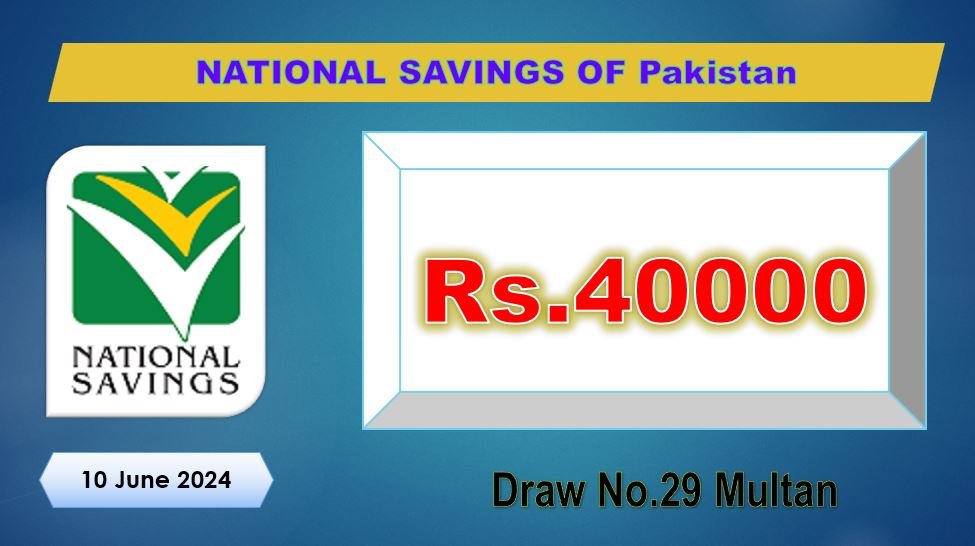 Rs. 40000 Prize Bond 10 June 2024 Result Draw No. 29 List Multan