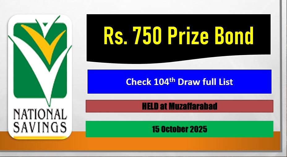 Rs. 750 Prize Bond 15 October 2025