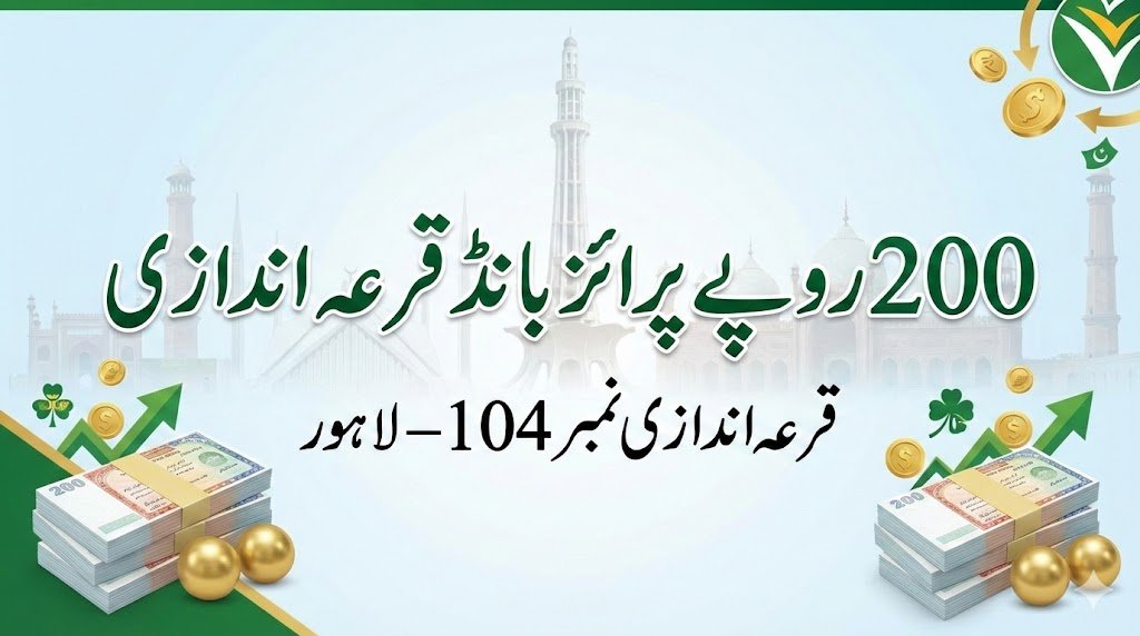 Prize Bond Rs 200 Draw # 104 On 15 December, 2025 at Lahore City