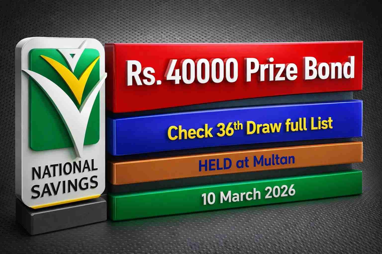 Rs 40000 Prize Bond Draw 10 March 2026 Multan Result List