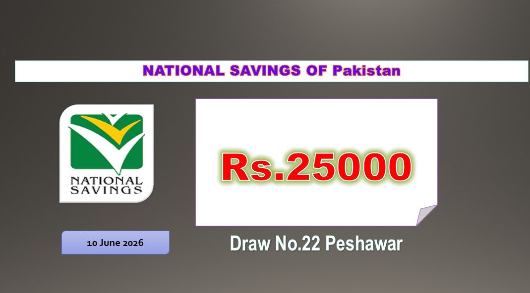 Rs. 25000 Prize Bond Draw No. 22 Peshawar 10 June 2026